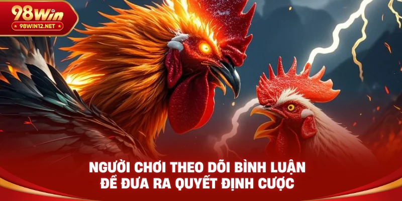 Người chơi theo dõi bình luận để đưa ra quyết định cược